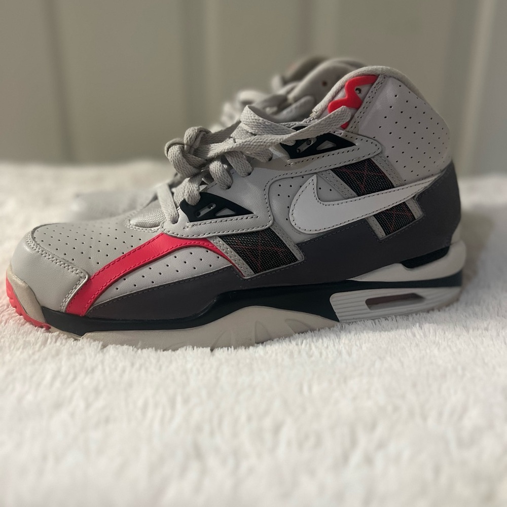 Nike Air Trainer SC High Gray and Pink Sneakers - Picture 1 of 5